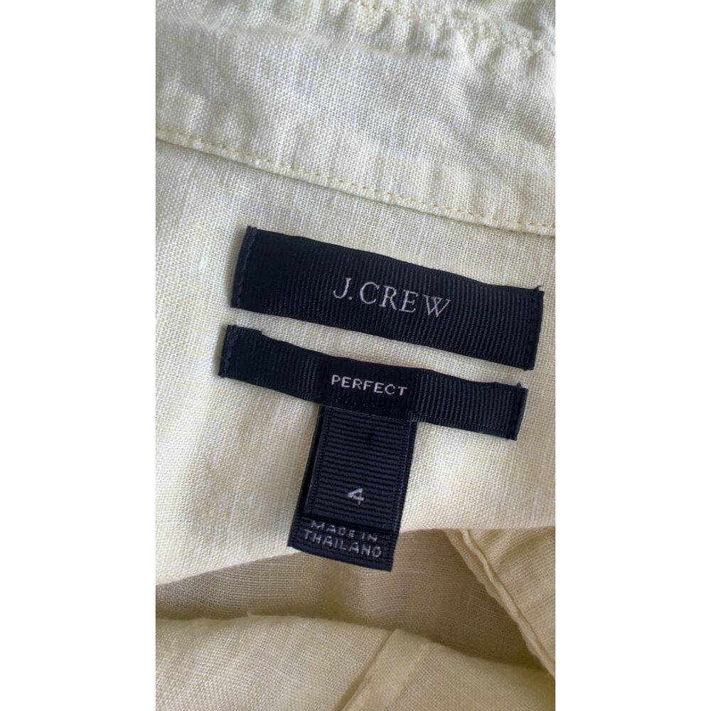 J. Crew 100% Linen Perfect button down long sleeve shirt size 4 - Picture 4 of 7